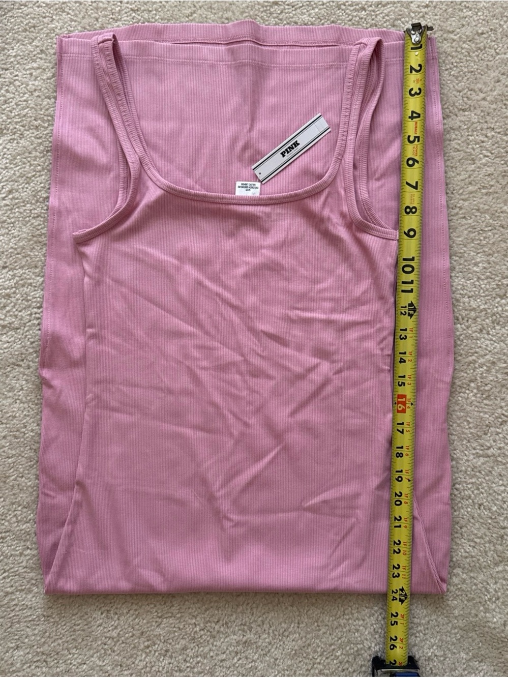 PINK Victoria's Secret Pale Pink Ribbed Scoop dress